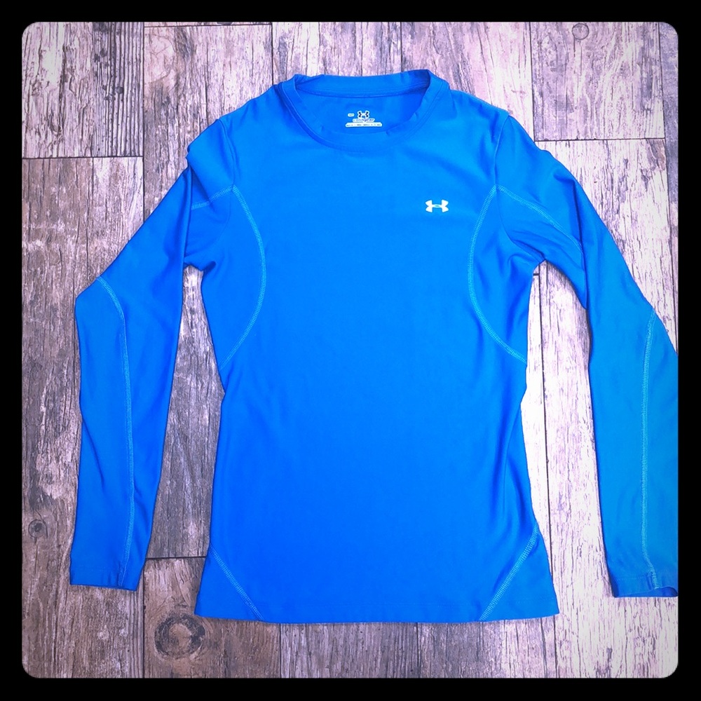 Under Armor Blue Long Sleeve Cold Gear, Big Kids